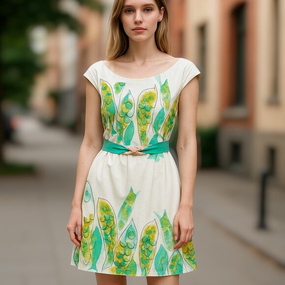 Anthropology Holiday Party "We Love Vera" Sheath A-Lined Skirt Geometric Size 2 - Picture 4 of 14